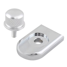 Knurled Seat Screw Bolt + Cover Set + Nut Set - Silver / Alu