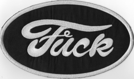 BACK PATCH - FCK - Patch - Ford Logo style - oval - FUCK (large)