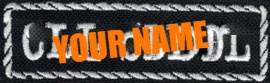 Custom Name Patch - 95x25mm - 4 idential stick-patches (choose style)