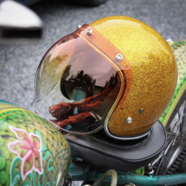 Bubble Visor - Brown Amber Gradient - Bubble Shield for Jet Helmet