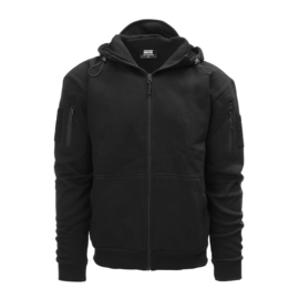 Tactical Hoodie with YKK zipper - Black