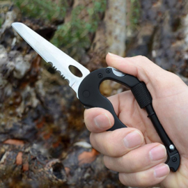 Knife / Multi-Tool - Fishing - Camping - Biker - Carabiner tool 6 in 1