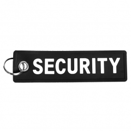 PVC Keychain - Black & White - SECURITY