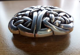 Belt Buckle - 3D - SILVER coated - Celtic Knobs