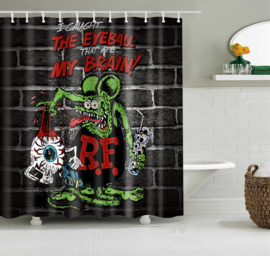 shower Curtain - Rat Fink  180x180cm - Free Rings incl.