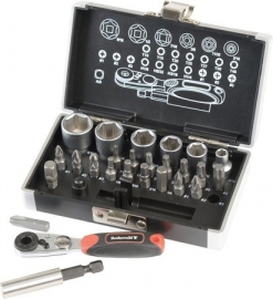 Pro. Travel Ratchet and Bit Set,  INCH