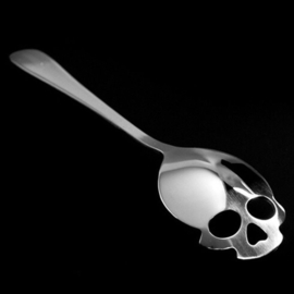 Stainless Steel - Skull spoon - doodskop lepeltje