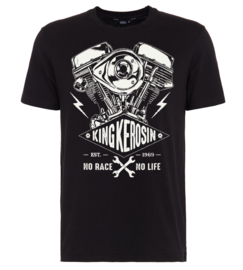 King Kerosin - Harley Engine - No Race No life -  T-shirt - MEDIUM
