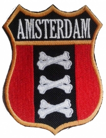 210 - Patch - Schild - AMSTERDAM - botten kruizen