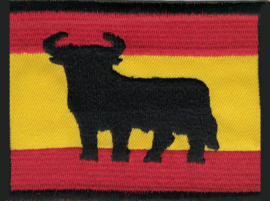 021 - Patch - Large - Spanish Flag with Bull - Spain - Espana - Torro
