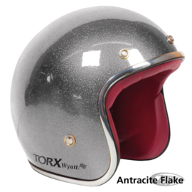 TORX - Antracite Metal Flake - Jet Helmet - ECE 22.05