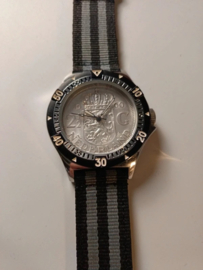 Wristwatch - KNM - Silver Dutch Coin 1960 NATO band