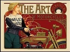 Large Metal Plate - Harley-Davidson - The Art of Motorcycles - Milwauke WI 1917
