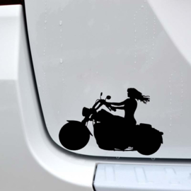 Garage Sticker - Lady Rider - DECAL LARGE