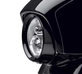 RECESSED TRIM RING. 7" HEADLAMP. BLACK WRINKLE