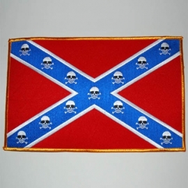 PATCH - Confederate flag - Rebel flag with Skulls