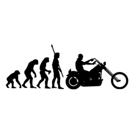 Garage Sticker - Biker Evolution - DECAL LARGE