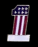 P125 - Pin - Number One - American Flag