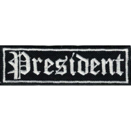 PATCH - Flash / Stick - Old English lettertype - PRESIDENT