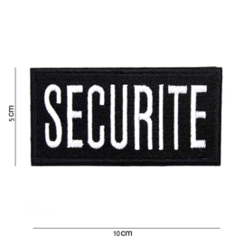 VELCRO PATCH- SECURITE - White on Black