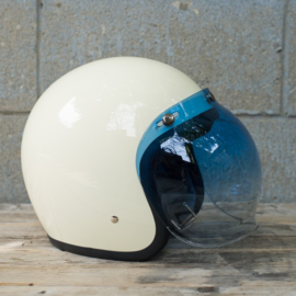 LAST ONE - Biltwell Jet - Bubble Visor - Blue Gradient - Bubble Shield