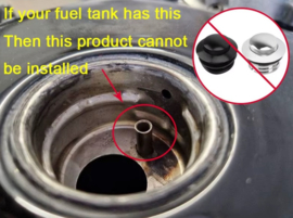 Gas Cap - Flush- BLACK - H-D