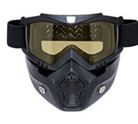 Shark-style - Full Face Mask with Goggles - YELLOW