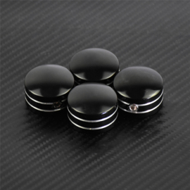 HEAD BOLT COVER KIT. BLACK ALUMINUM