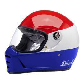 Biltwell - Lane Splitter Helmet - Red White Blue (ECE)