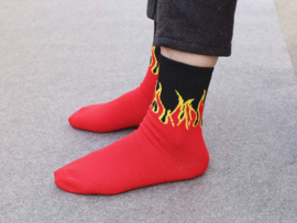 Socks - red-black flame socks