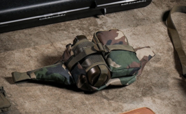 Hip bag with waterbottle - Black or Camouflage