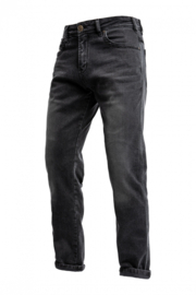 Biker Pants - TAYLOR MONO BLACK - washed jeans- AAA protection