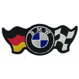 PATCH - BMW logo - German and racing flag - Deutsche Flagge - Deutschland - Germany