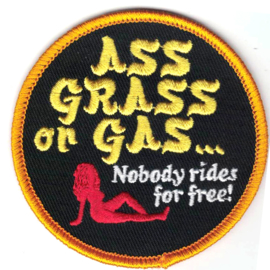 Patch - Biltwell - ASS GRASS or GAS , nobody rides for free!