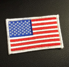 PATCH with white border  - American flag - Stars and stripes - USA