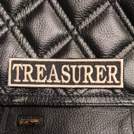 PATCH - Flash / Stick - TREASURER - White on Black