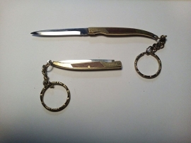 Metal Keychain - KNIFE with Drop-Point Blade
