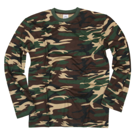 T-shirt Camouflage - Woodland Camouflage - Longsleeve