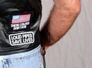 Patch - Loud Pipes Save Lives - BLACK and WHITE