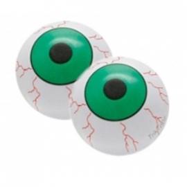 TrikTopz - Valve Caps, Green EyeBall - sold in pairs