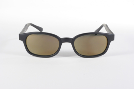 Sunglasses - Classic KD's - Gold Mirror - FLAT black frame