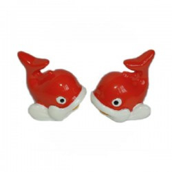 Valve Caps - Red Whales - Walvissen