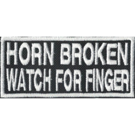 Patch - HORN BROKEN, WATCH FOR FINGER