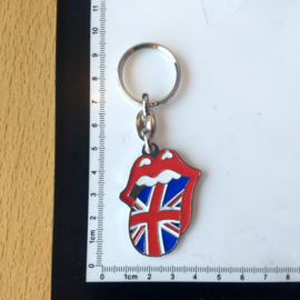 Metal Keychain - The Rolling Stones - UK Tongue Logo - Union Jack