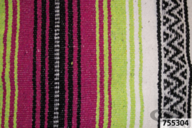 Mexican blanket - Red Black Lime - Original Mexico