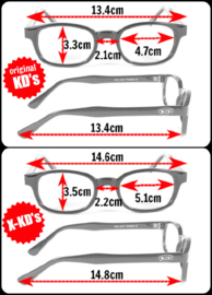 Larger Sunglasses - X-KD's  - CLEAR - Matte Black Frame
