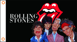 Vlag - Rolling Stones - Tongue & Heads