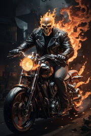 Bad Bones Skeleton Biker Pin - Ghost Rider
