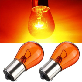 LIGHT BULB, 12-VOLT. SINGLE FILAMENT REPL. 1156 - AMBER (SET = 2)