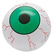 TrikTopz - Valve Caps, Green EyeBall - sold in pairs